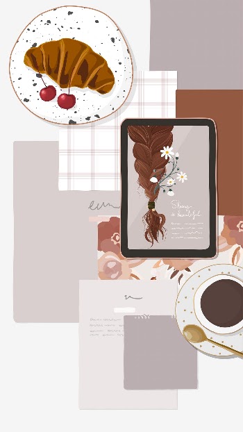 Feminine mobile wallpaper, beauty blogger | Free Vector Illustration - rawpixel