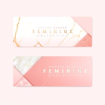 Feminine pink banners | Free stock vector - 569864