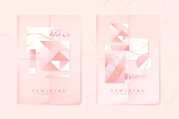 Feminine pink poster | Free stock vector - 569867