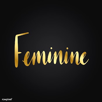Feminine word typography style vector | Free stock vector - 517774
