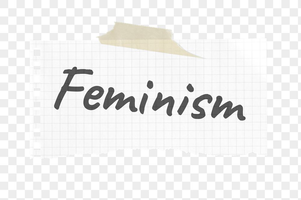 Feminism typography png ripped paper | Free PNG - rawpixel