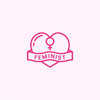 Feminist heart emblem badge illustration | Free stock vector - 463422