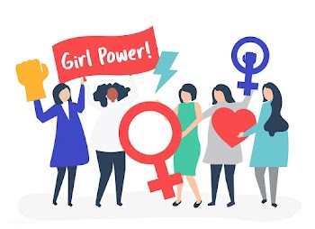 Feminists supporting gender equality with a p.. | Free stock vector - 478591