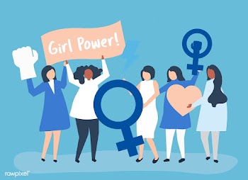 Feminists supporting gender equality with a p.. | Free stock vector - 479946