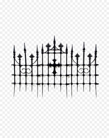 Fence Gate Cemetery House Clip art - cemetery 