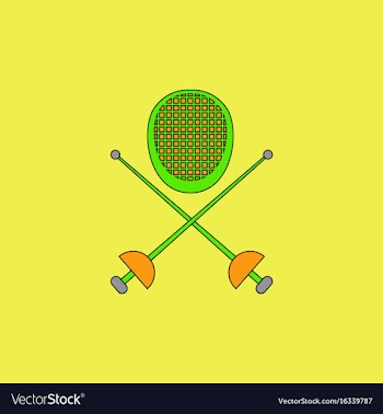 Fencing equipment vector image