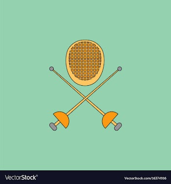 Fencing equipment vector image