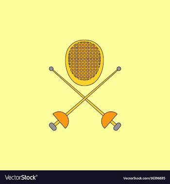 Fencing equipment vector image