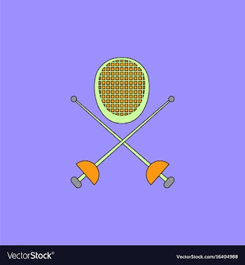 Fencing equipment vector image