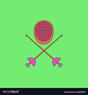 Fencing equipment vector image