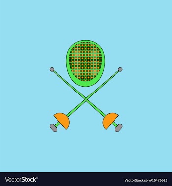 Fencing equipment vector image