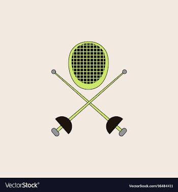 Fencing equipment vector image