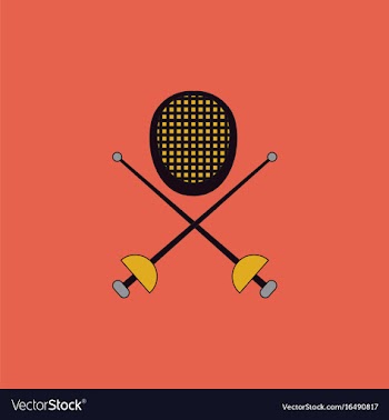 Fencing equipment vector image