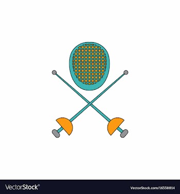 Fencing equipment vector image
