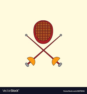 Fencing equipment vector image