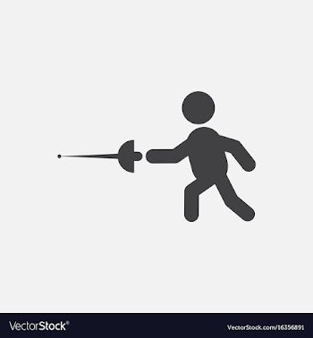 Fencing player fencer swordsman athletes vector image