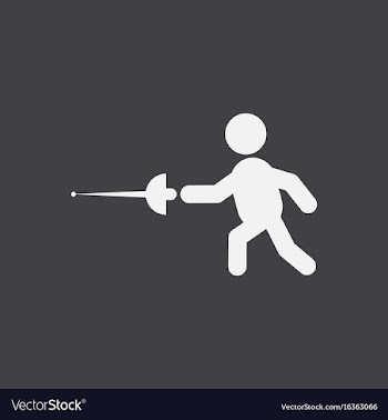 Fencing player fencer swordsman athletes vector image