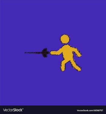 Fencing player fencer swordsman athletes vector image