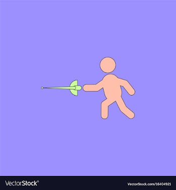 Fencing player fencer swordsman athletes vector image