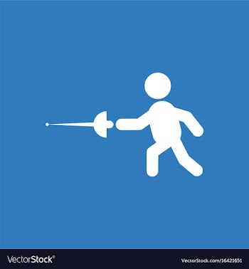 Fencing player fencer swordsman athletes vector image