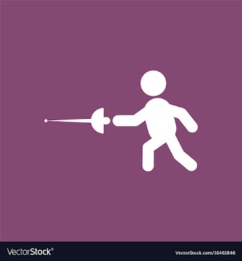 Fencing player fencer swordsman athletes vector image