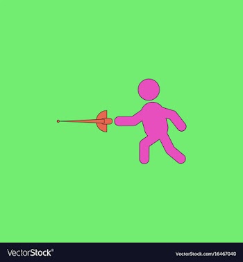 Fencing player fencer swordsman athletes vector image