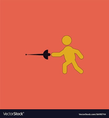 Fencing player fencer swordsman athletes vector image