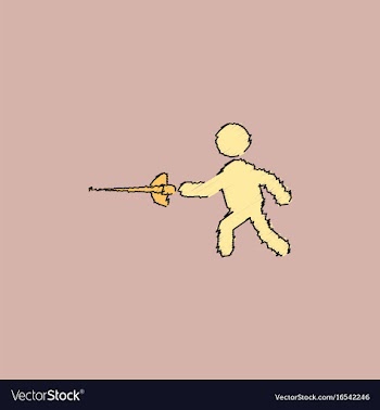 Fencing player fencer swordsman athletes vector image