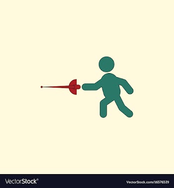 Fencing player fencer swordsman athletes vector image