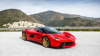 Ferrari LaFerrari in Red on Mountain Road