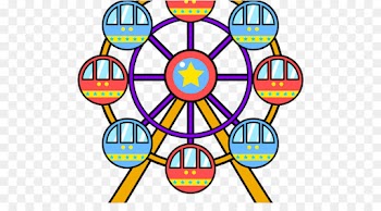 Ferris Wheel, Drawing, Cartoon, Yellow, Circle PNG