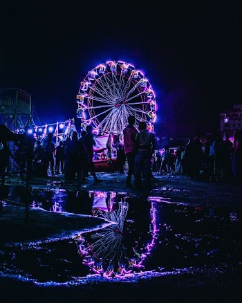 ferris wheel during nighttime