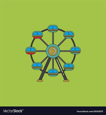 Ferris wheel icon vector image