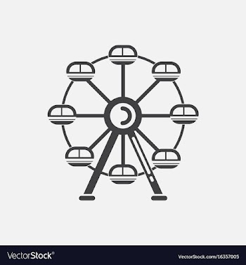 Ferris wheel icon vector image