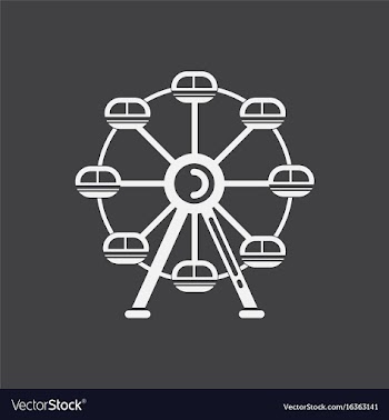 Ferris wheel icon vector image