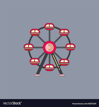 Ferris wheel icon vector image