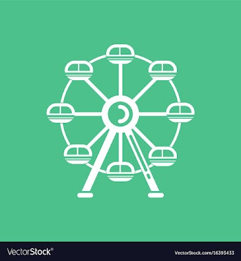 Ferris wheel icon vector image