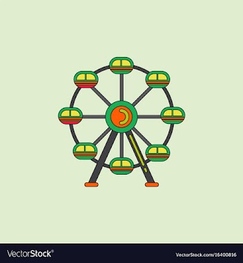 Ferris wheel icon vector image