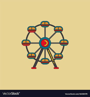Ferris wheel icon vector image