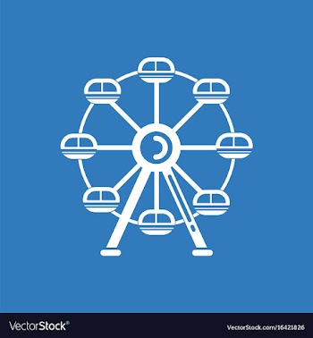 Ferris wheel icon vector image
