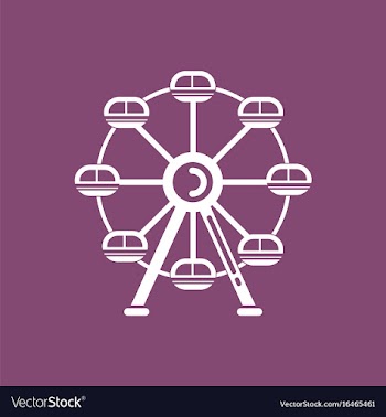 Ferris wheel icon vector image
