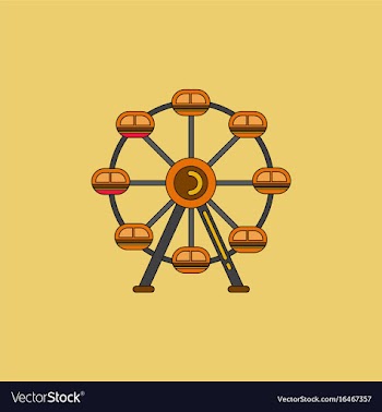 Ferris wheel icon vector image