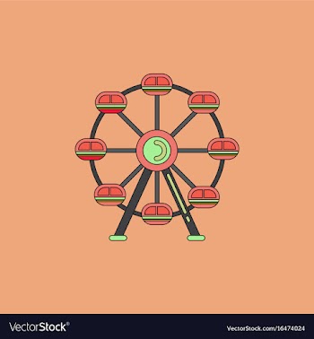 Ferris wheel icon vector image
