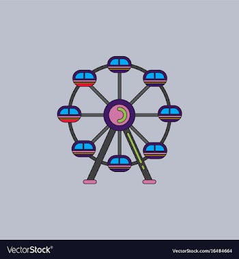 Ferris wheel icon vector image