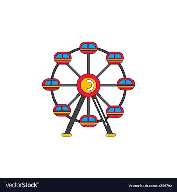 Ferris wheel icon vector image