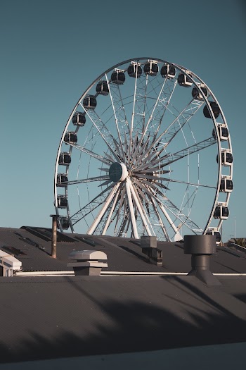 Ferris Wheel View from Rooftop