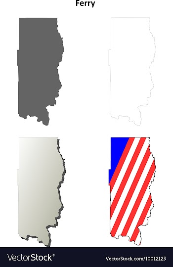 Ferry Map Icon Set vector image
