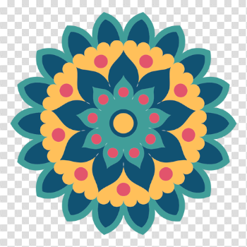 Festival of colours mandala - Transparent PNG & SVG vector
