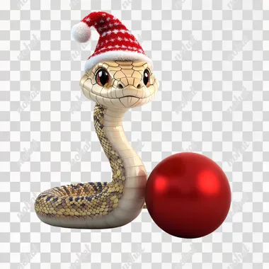 Festive 3D Snake Celebrates New Year with Cheerful Style