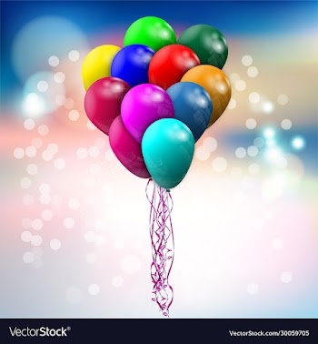 festive balloons real transparency eps 10